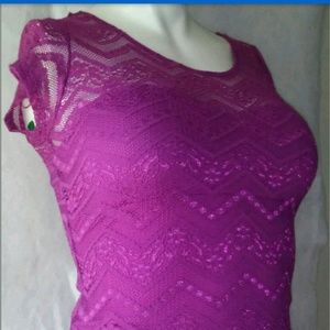 Candies Sweetheart Lace T size large